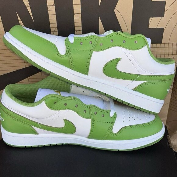 NEW Nike Air Jordan 1 Low SE White Chlorophyll Lightning HF4823-100 Size 12 - Picture 2 of 6